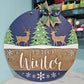 Hello Winter Deer Door Hanger