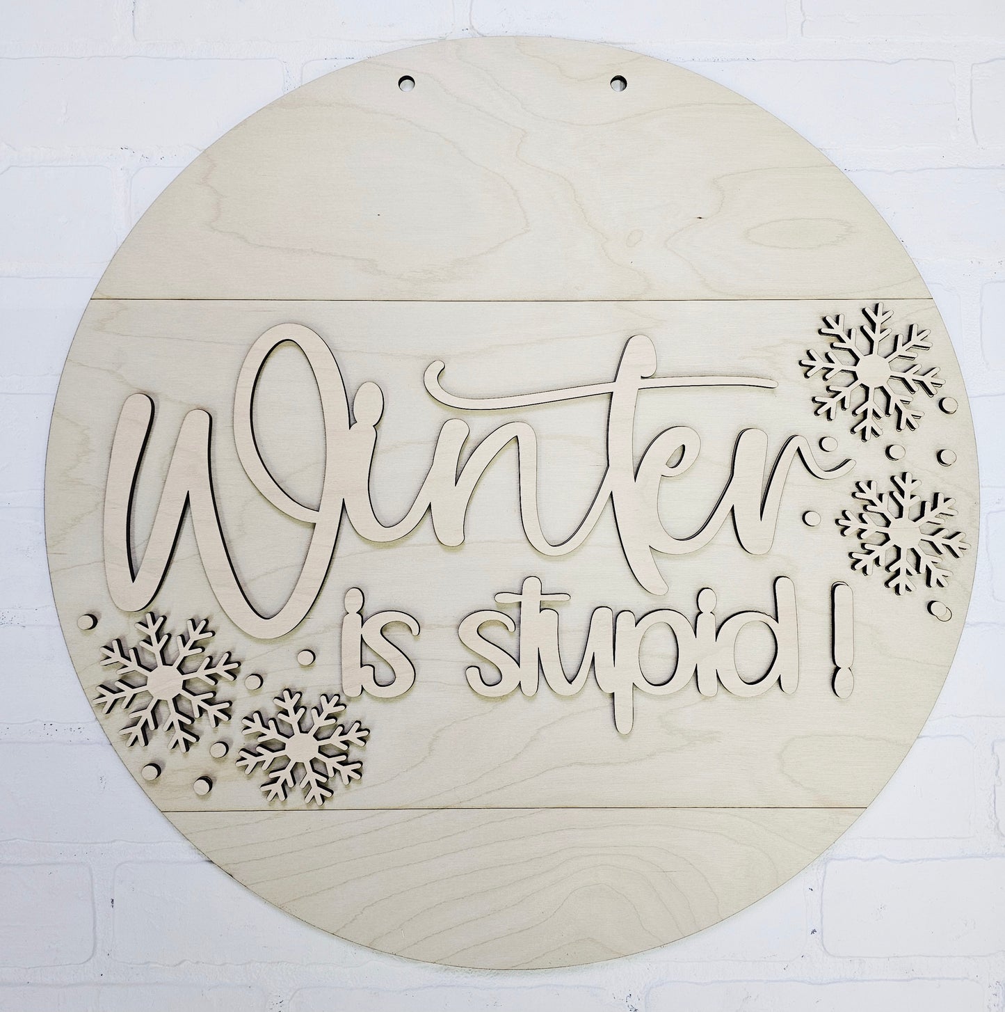 Winter is Stupid Door Hanger