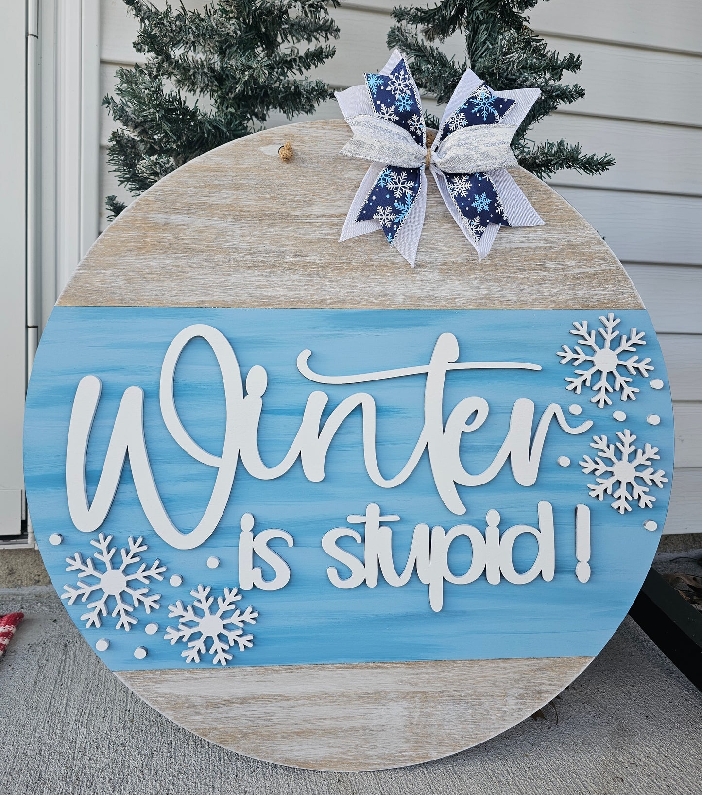 Winter is Stupid Door Hanger