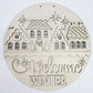 Welcome Winter Village Door Hanger