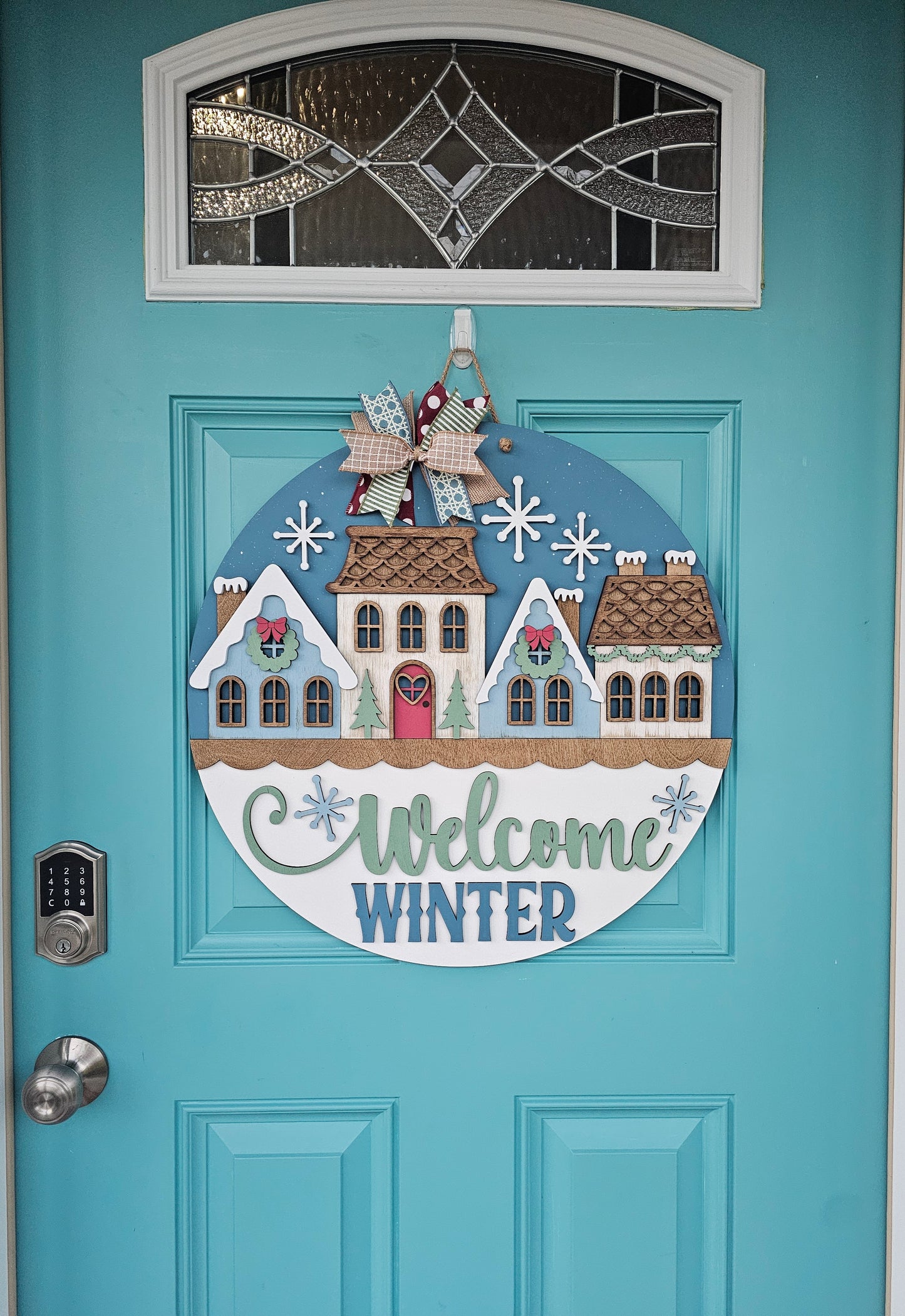 Welcome Winter Village Door Hanger