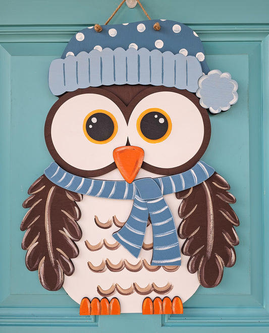 Winter Owl Door Hanger