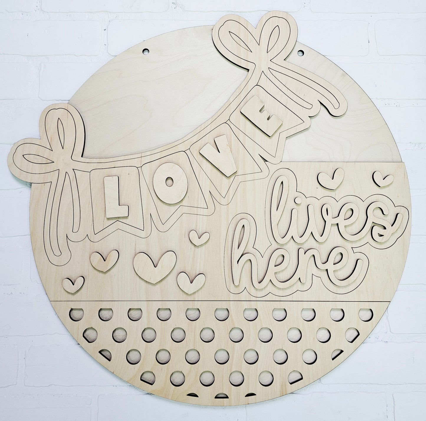 Love Lives Here Banner Door Hanger