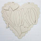 XOXO Scalloped Heart Door Hanger