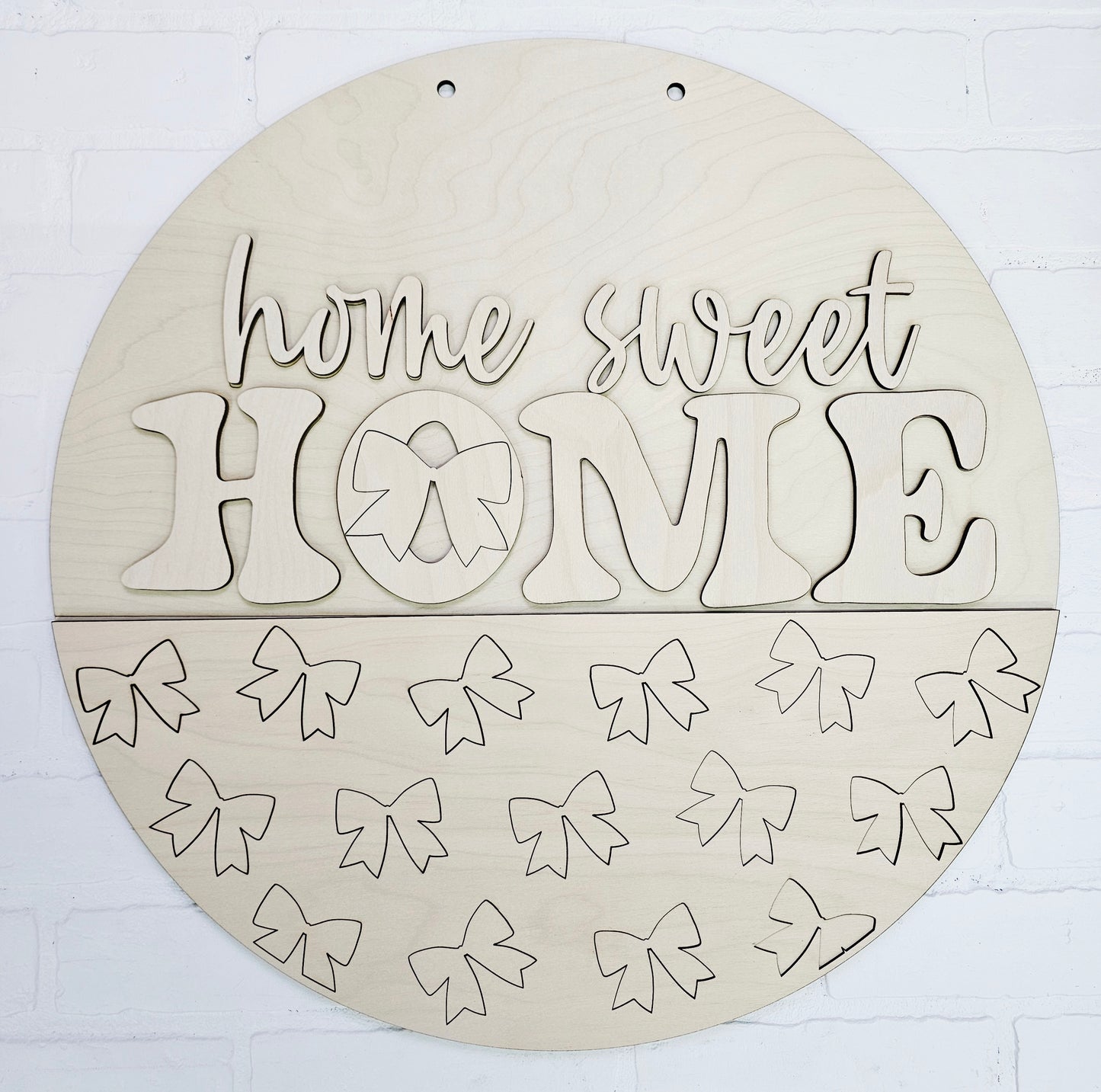 Home Sweet Home Bows Door Hanger
