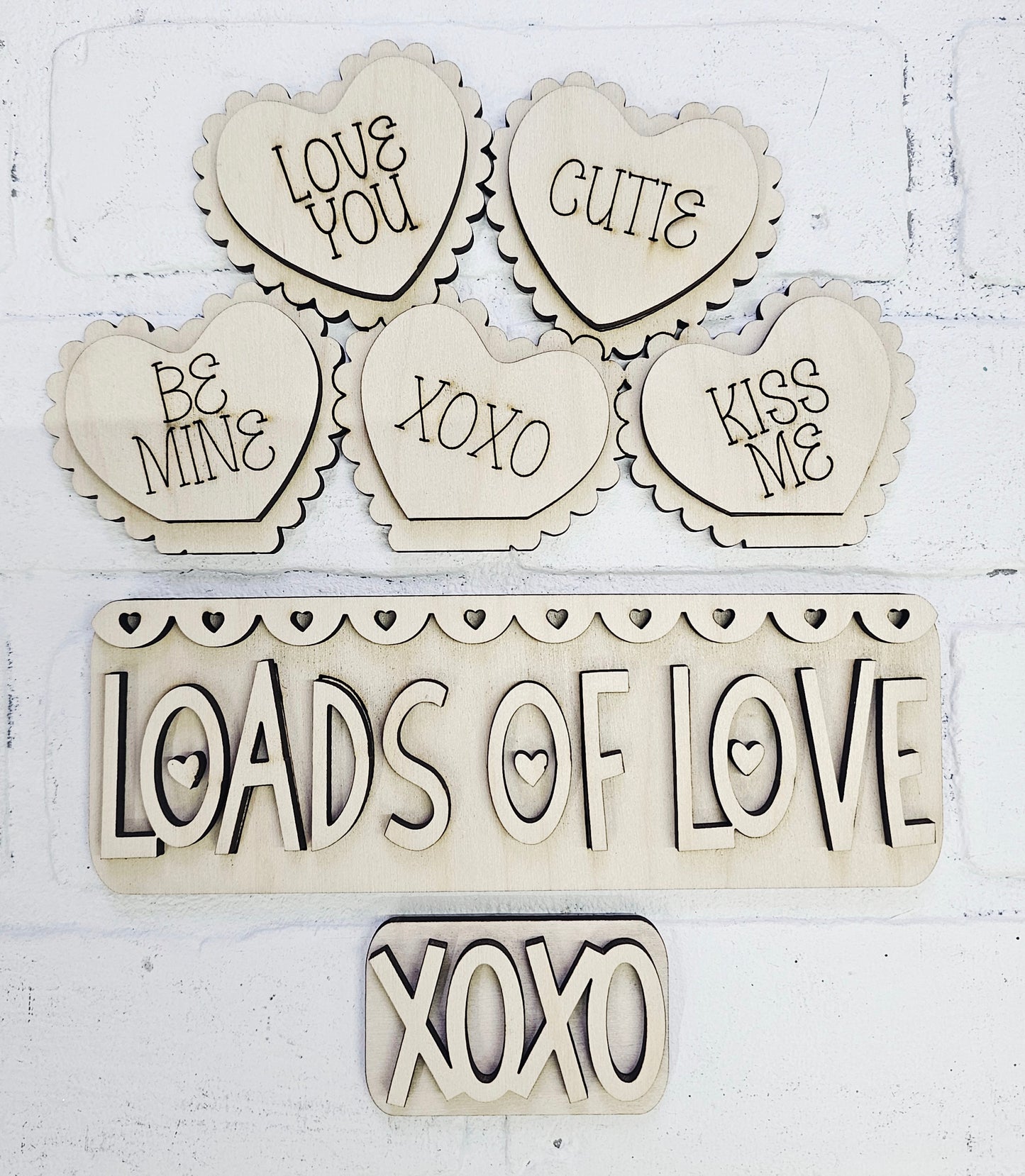 Valentine Conversation Heart Truck Inserts