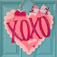 XOXO Scalloped Heart Door Hanger
