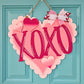 XOXO Scalloped Heart Door Hanger