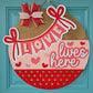 Love Lives Here Banner Door Hanger