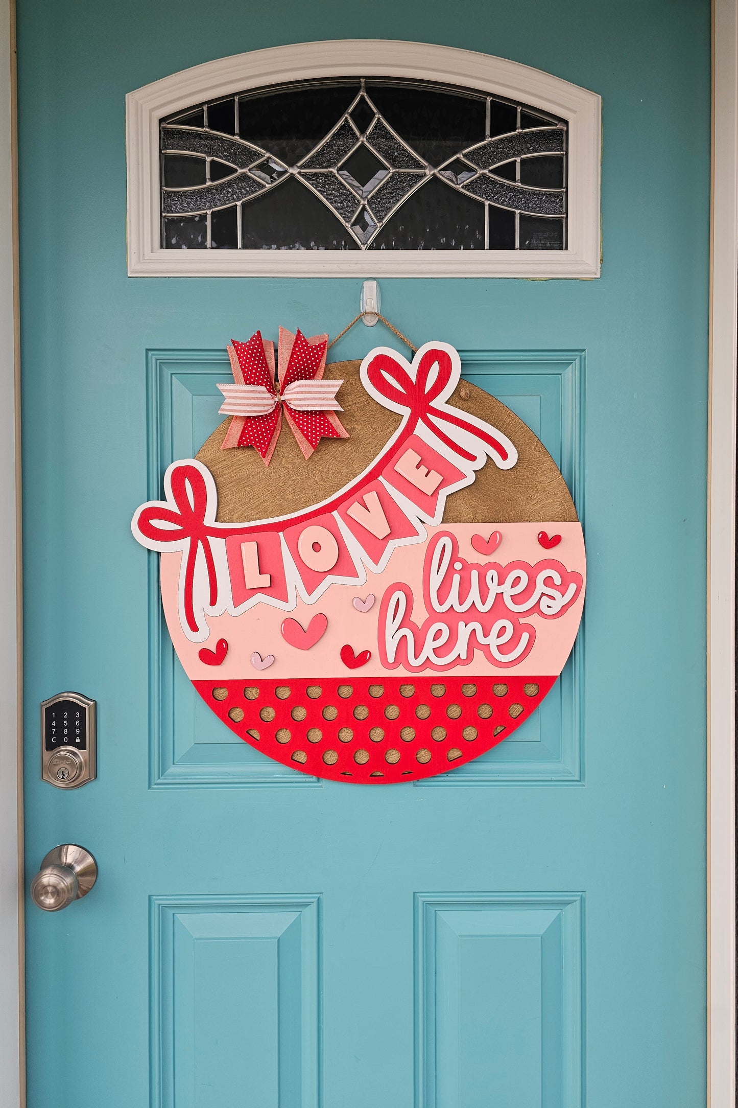 Love Lives Here Banner Door Hanger