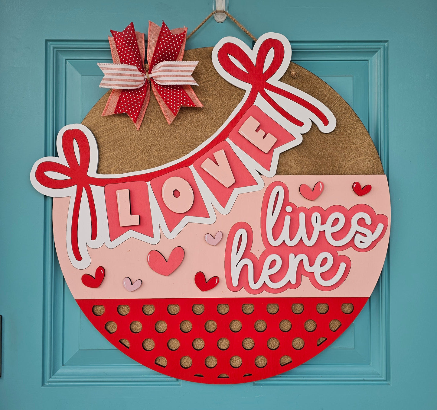 Love Lives Here Banner Door Hanger