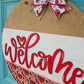 Welcome Hearts & Bows Door Hanger
