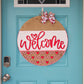 Welcome Hearts & Bows Door Hanger