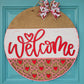 Welcome Hearts & Bows Door Hanger