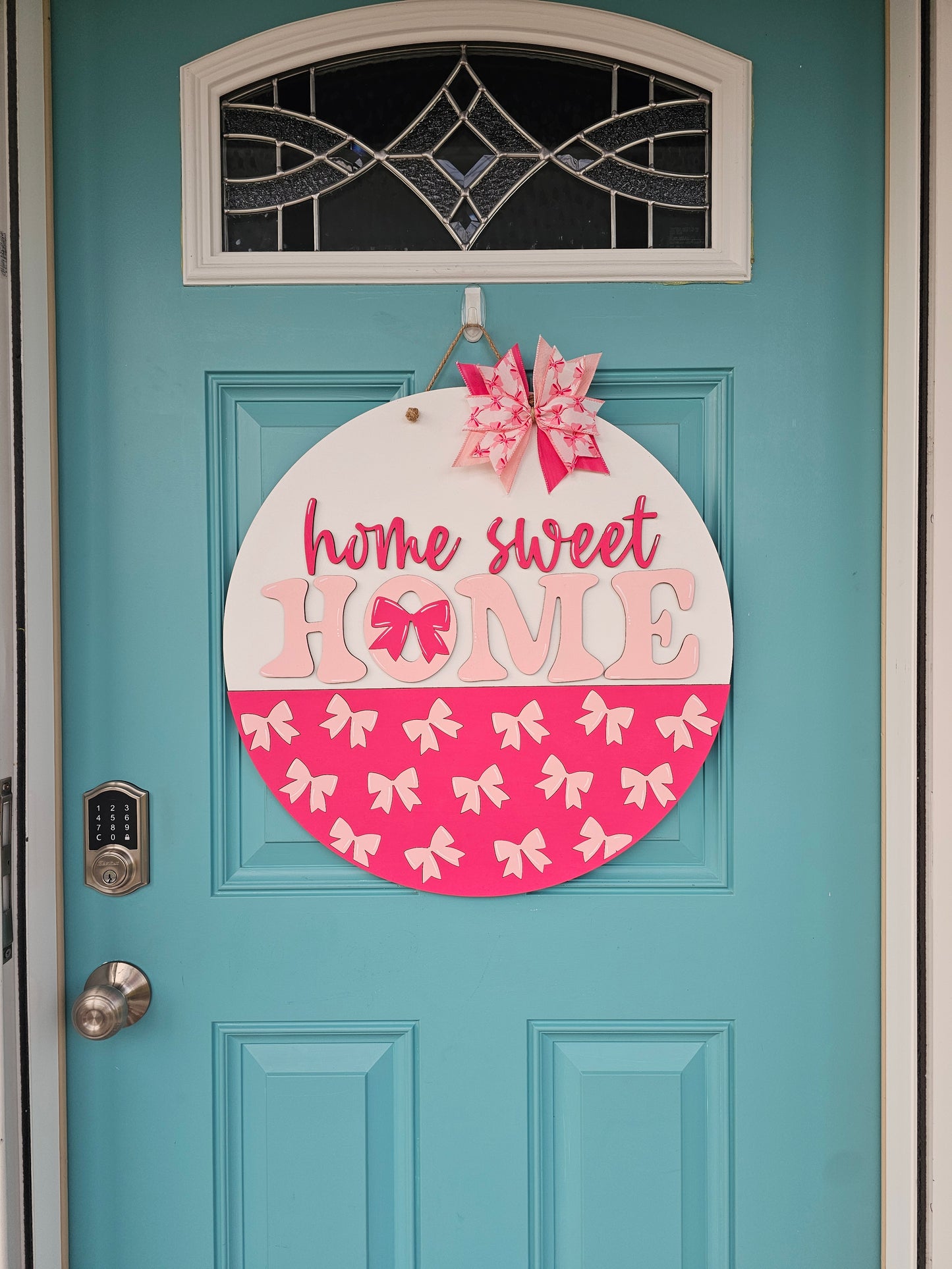 Home Sweet Home Bows Door Hanger