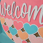 Welcome Stacking Hearts Door Hanger