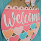 Welcome Stacking Hearts Door Hanger