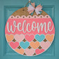 Welcome Stacking Hearts Door Hanger