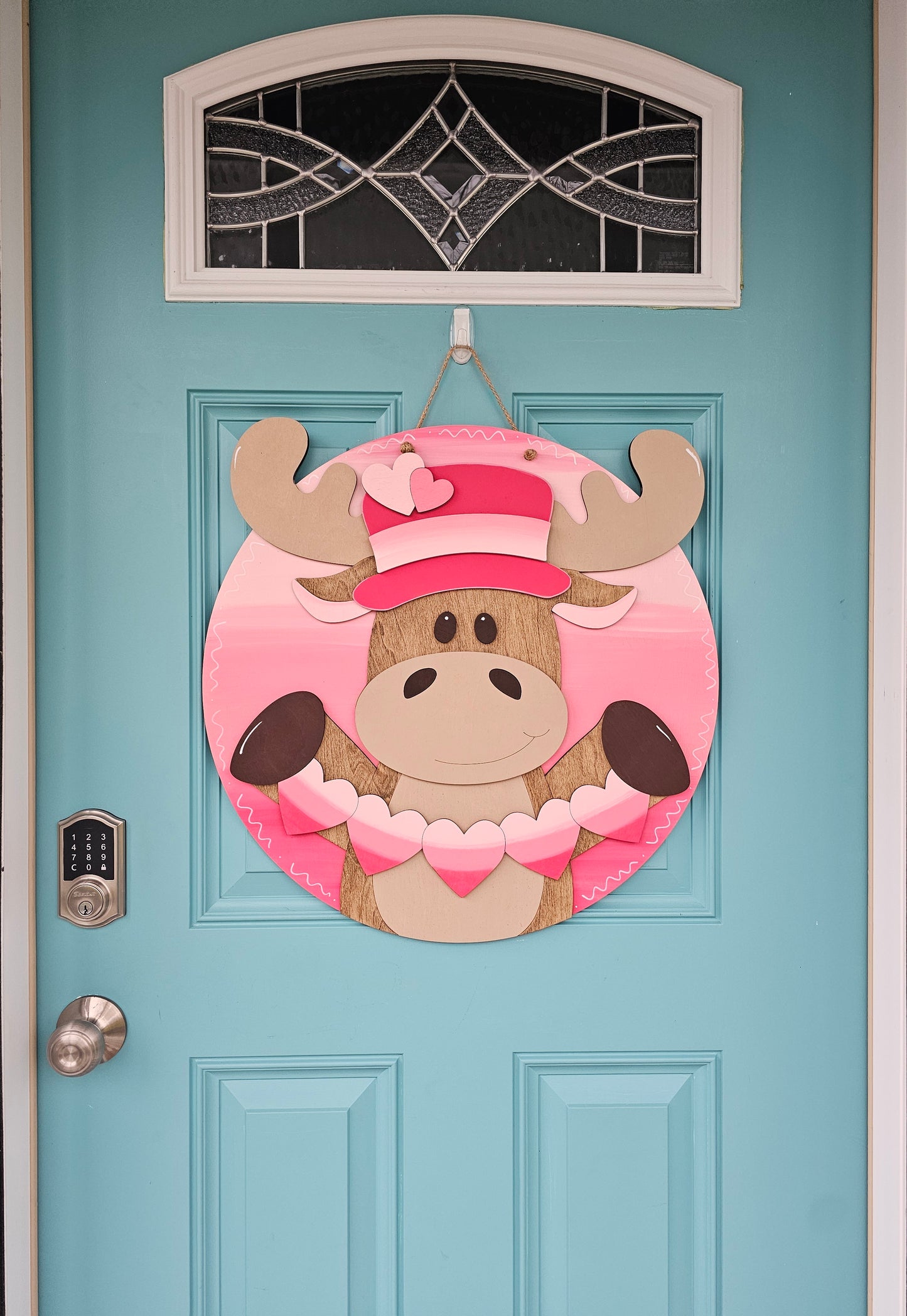 Valentine Moose Door Hanger
