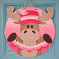 Valentine Moose Door Hanger