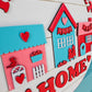 Home Sweet Home House Village Door Hanger