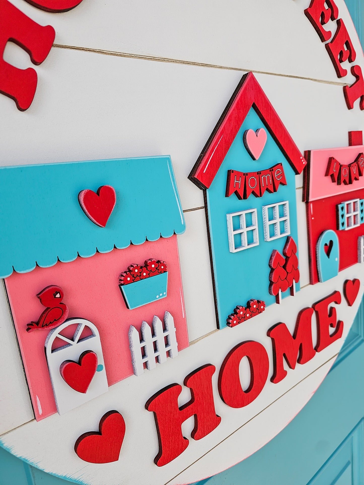 Home Sweet Home House Village Door Hanger