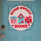 Home Sweet Home House Village Door Hanger