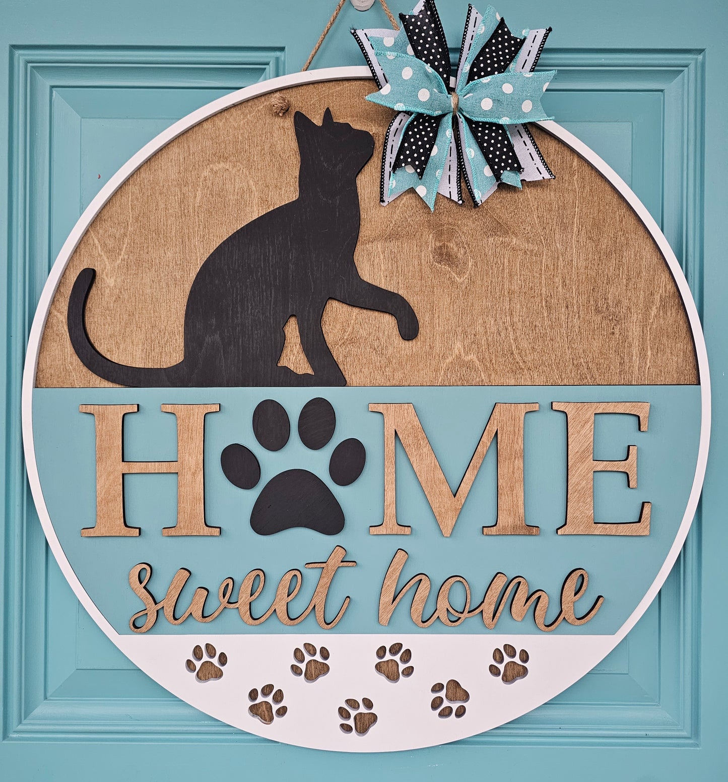 Home Sweet Home Cat Door Hanger