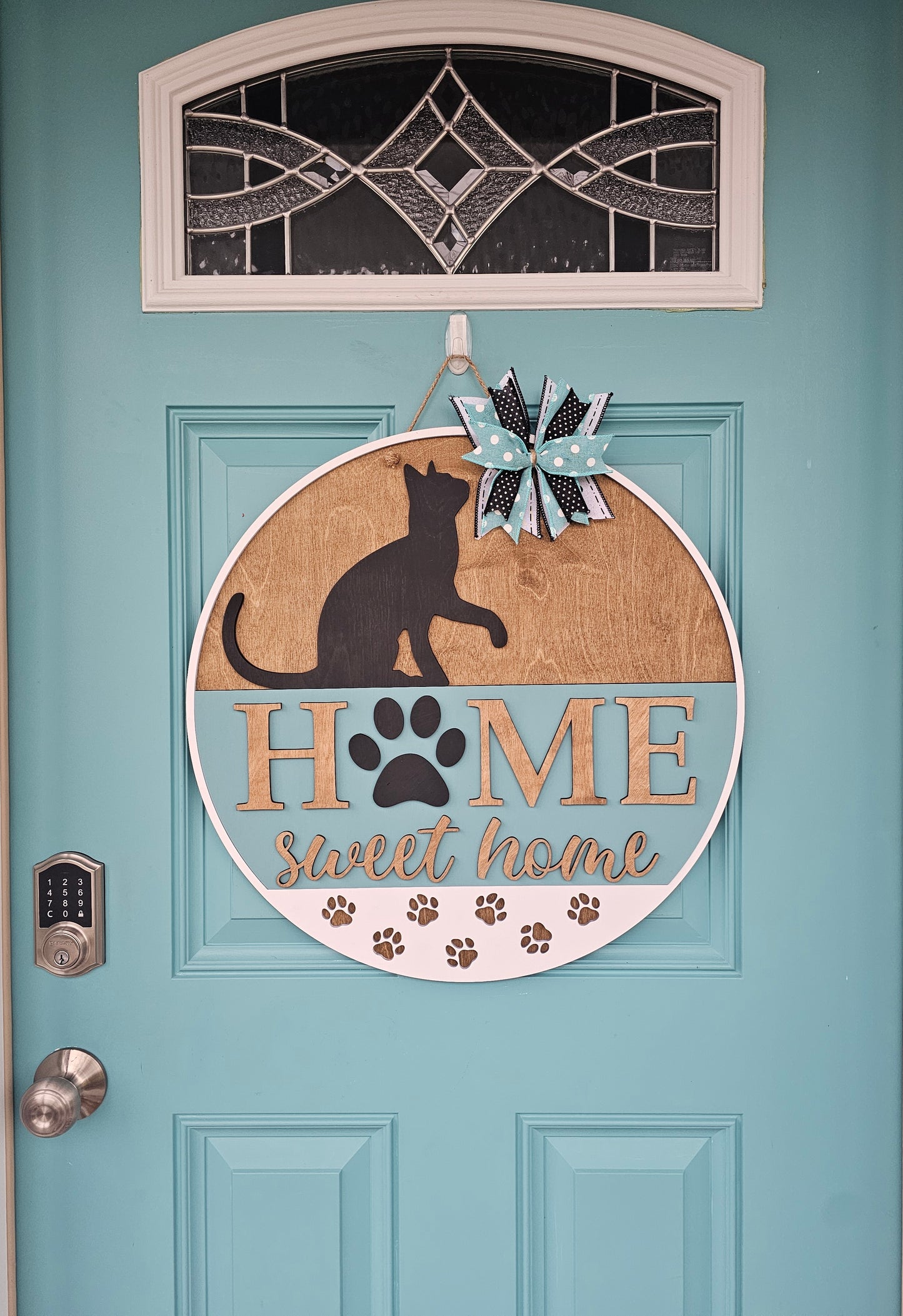 Home Sweet Home Cat Door Hanger