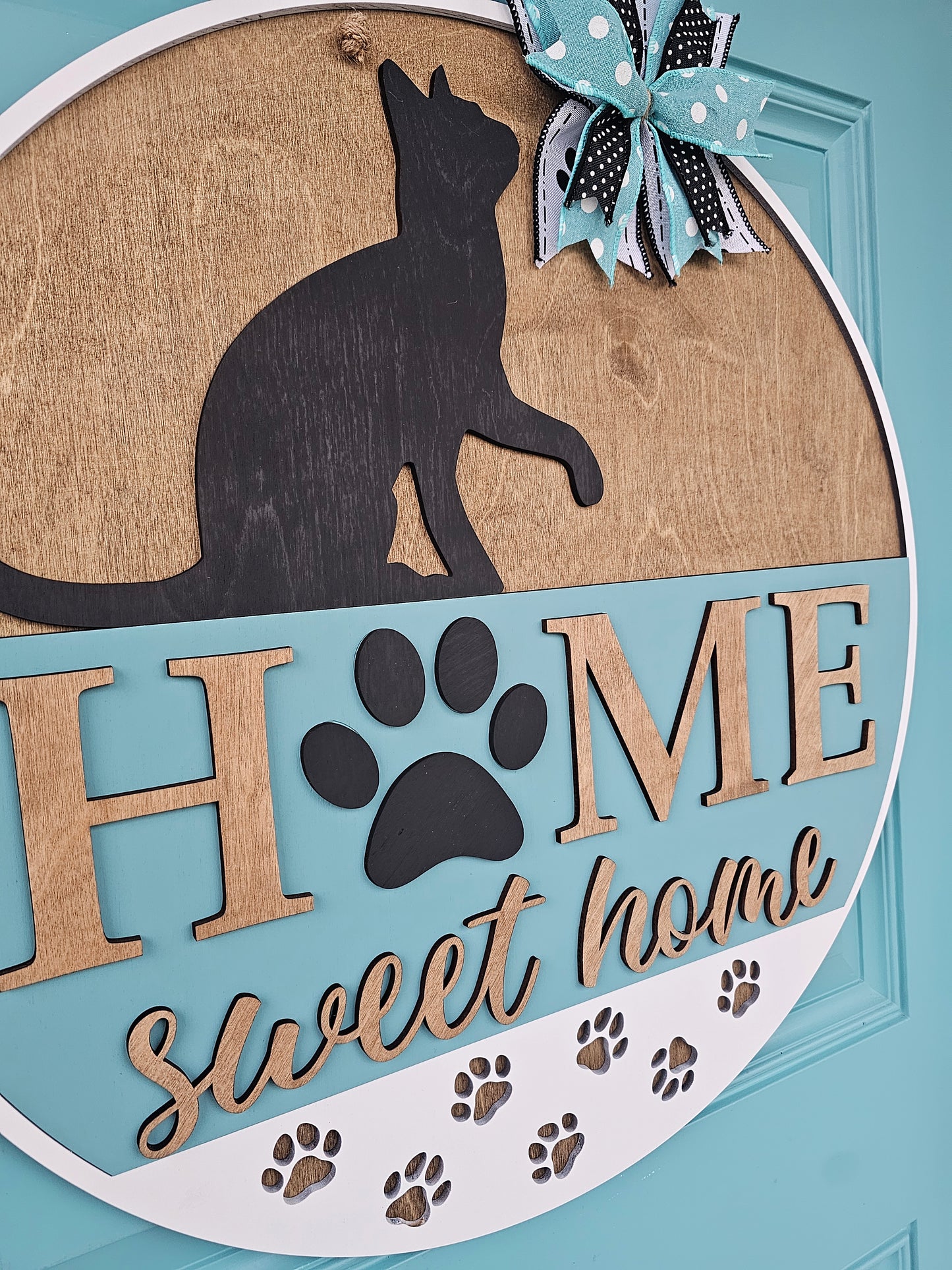Home Sweet Home Cat Door Hanger