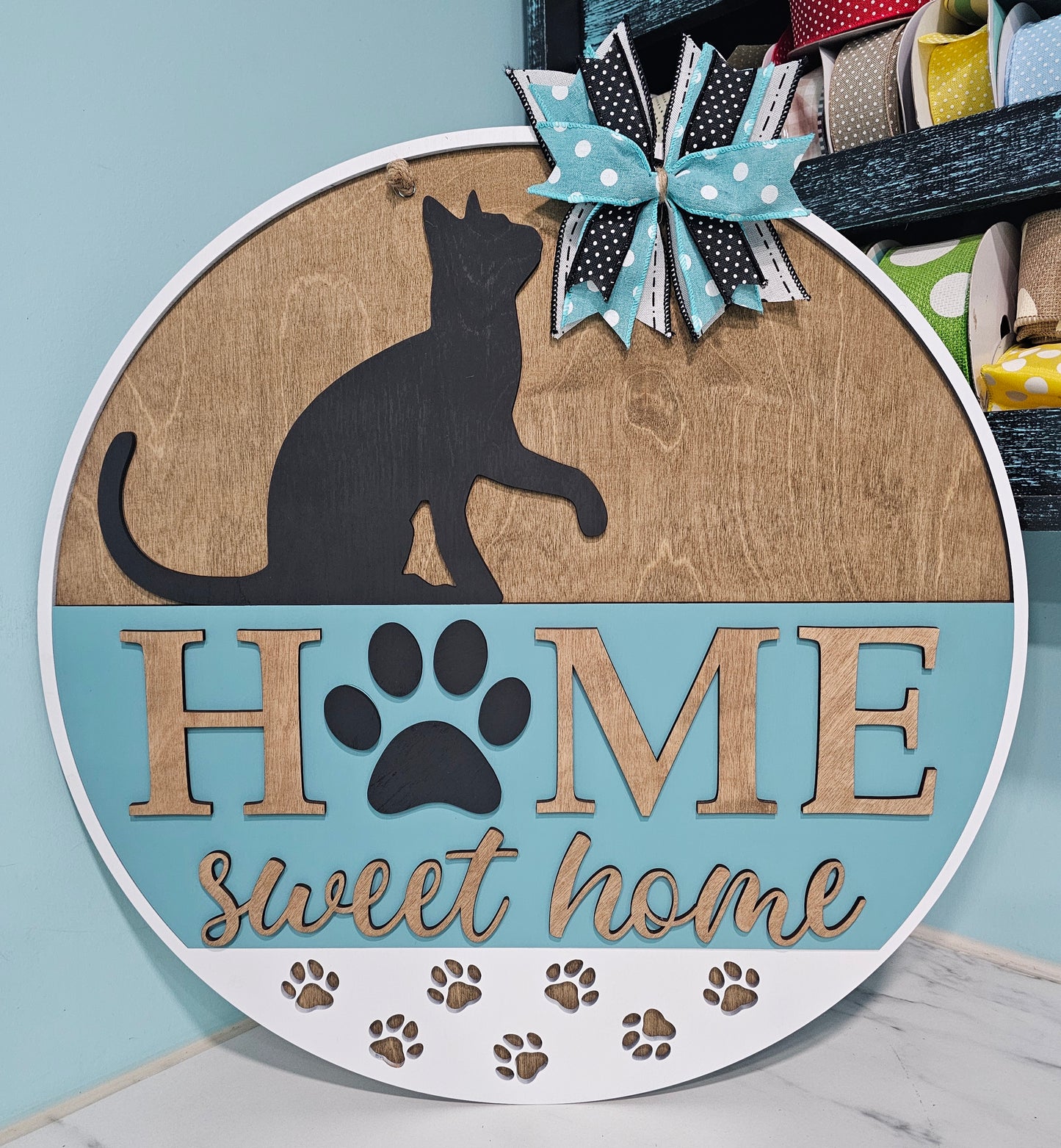 Home Sweet Home Cat Door Hanger