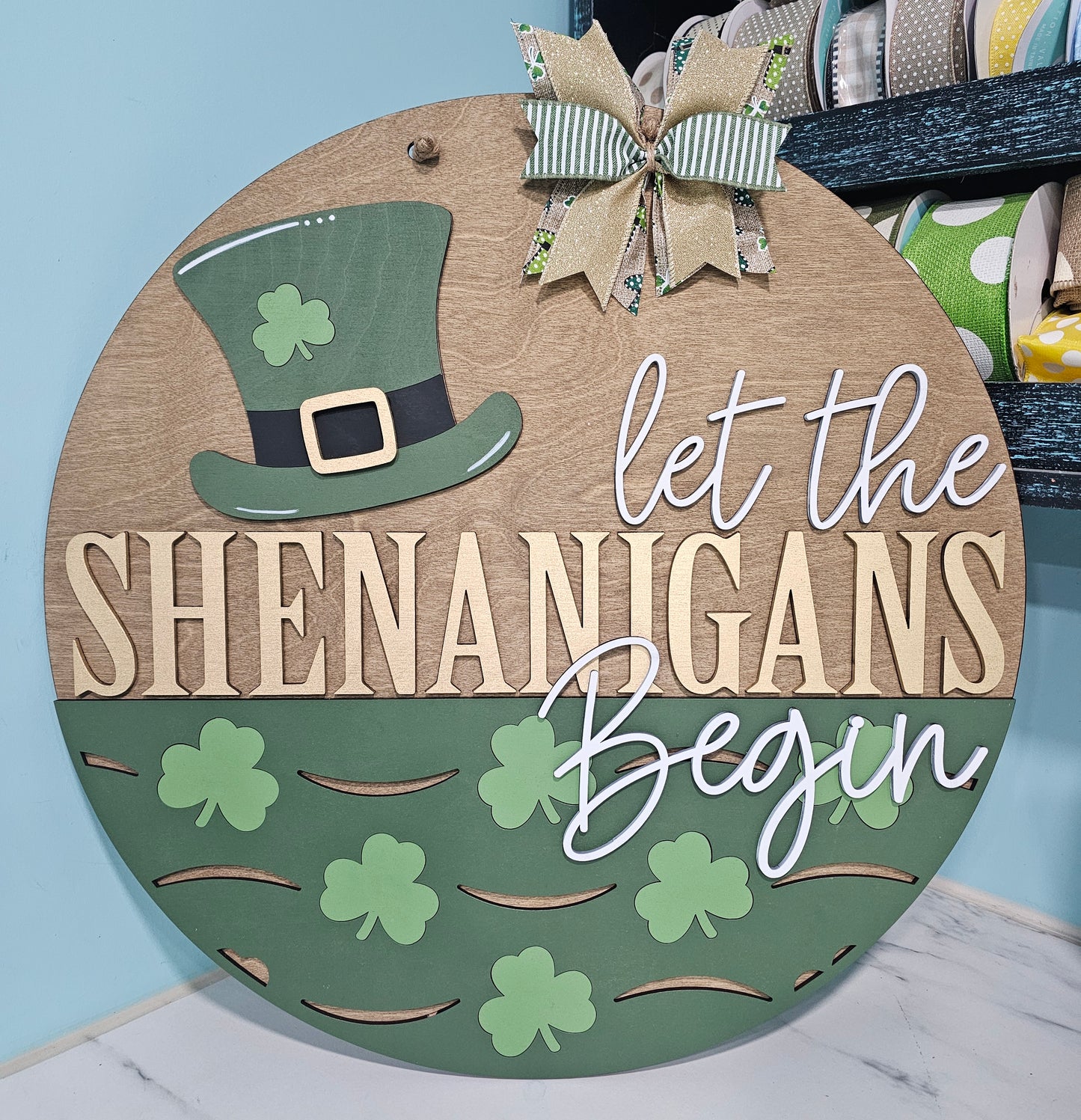 Let the Shenanigans Begin Door Hanger