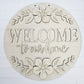 Welcome to our Home Floral Door Hanger