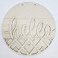 Modern Hello Door Hanger