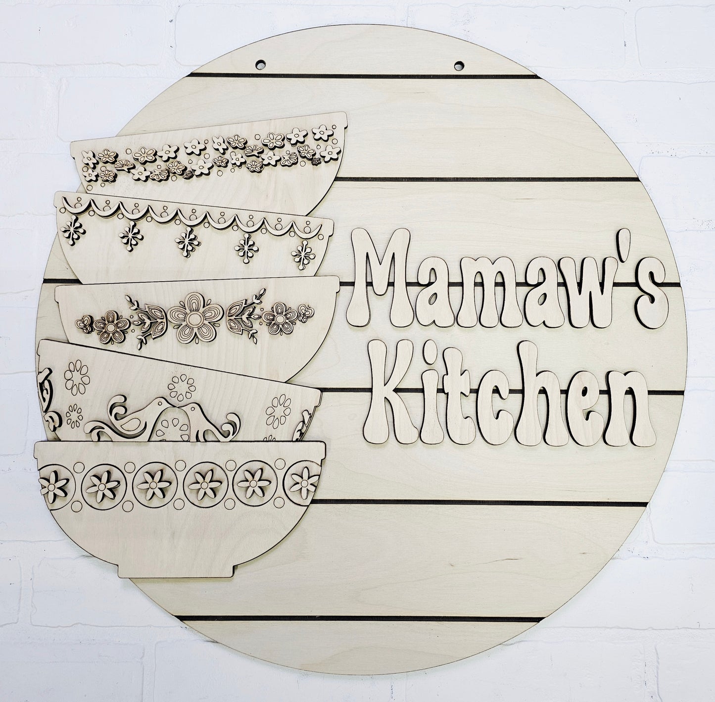 Personalized Vintage Pyrex Door Hanger