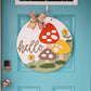 Hello Mushroom Trio Door Hanger