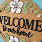 Welcome to our Home Floral Door Hanger