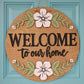 Welcome to our Home Floral Door Hanger
