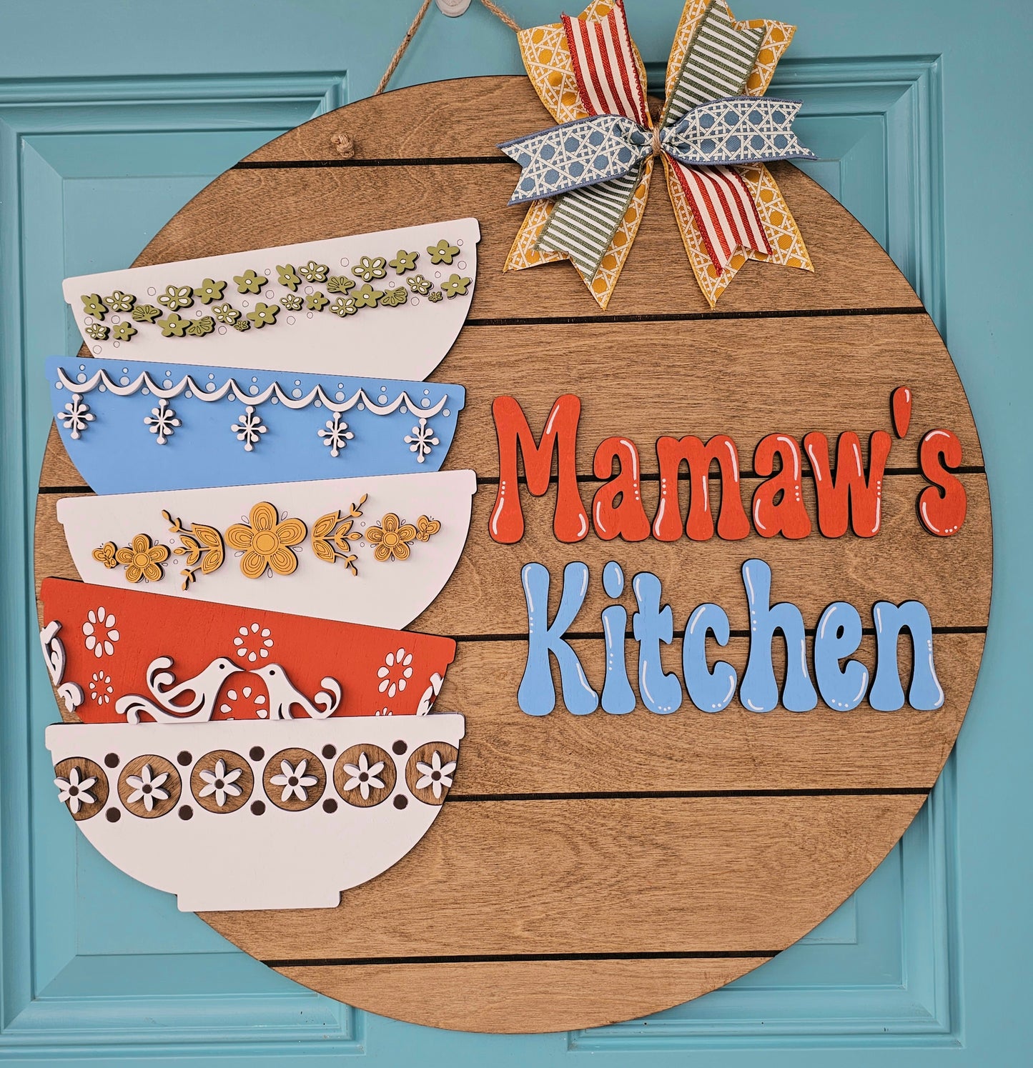 Personalized Vintage Pyrex Door Hanger