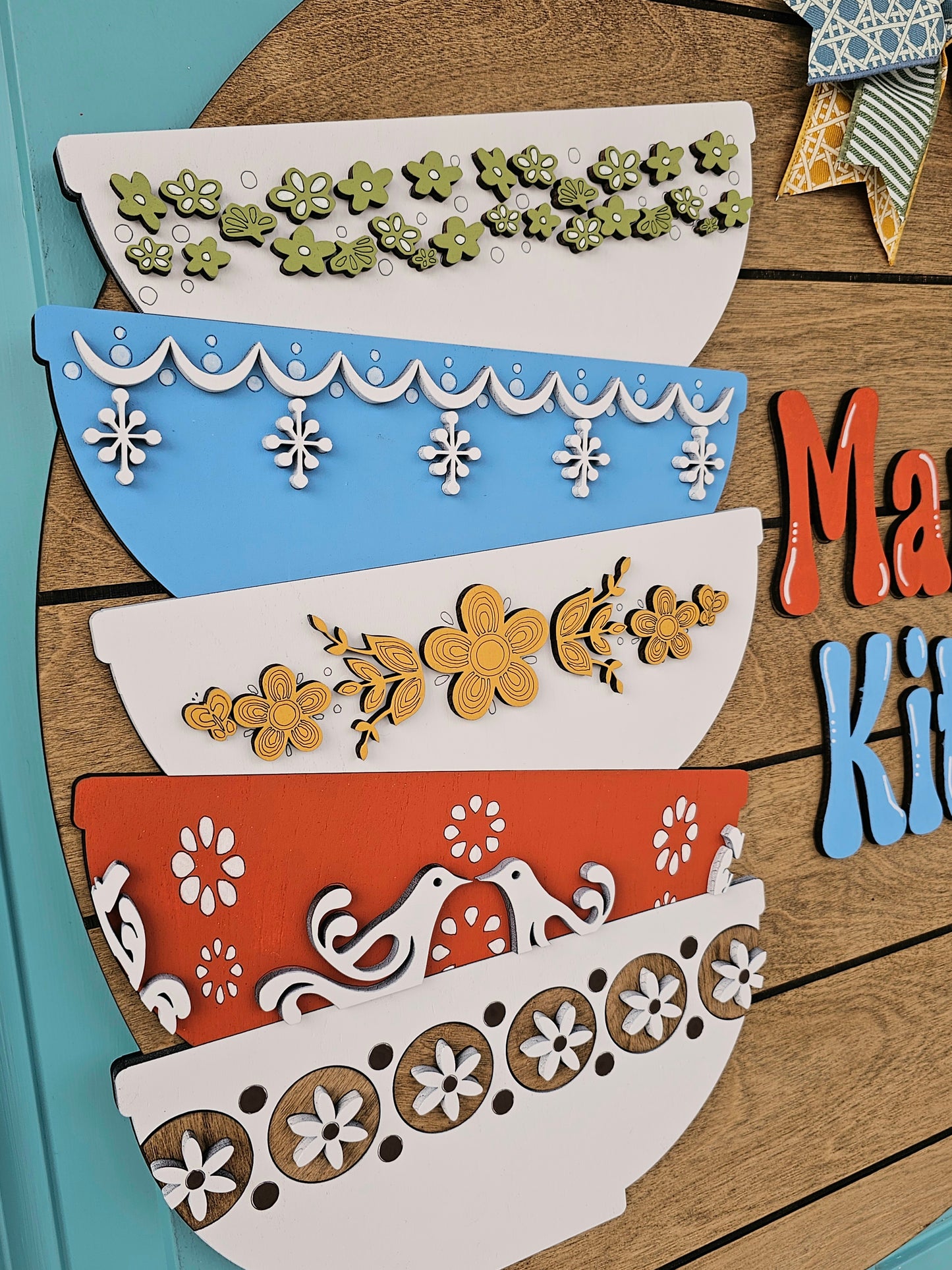 Personalized Vintage Pyrex Door Hanger