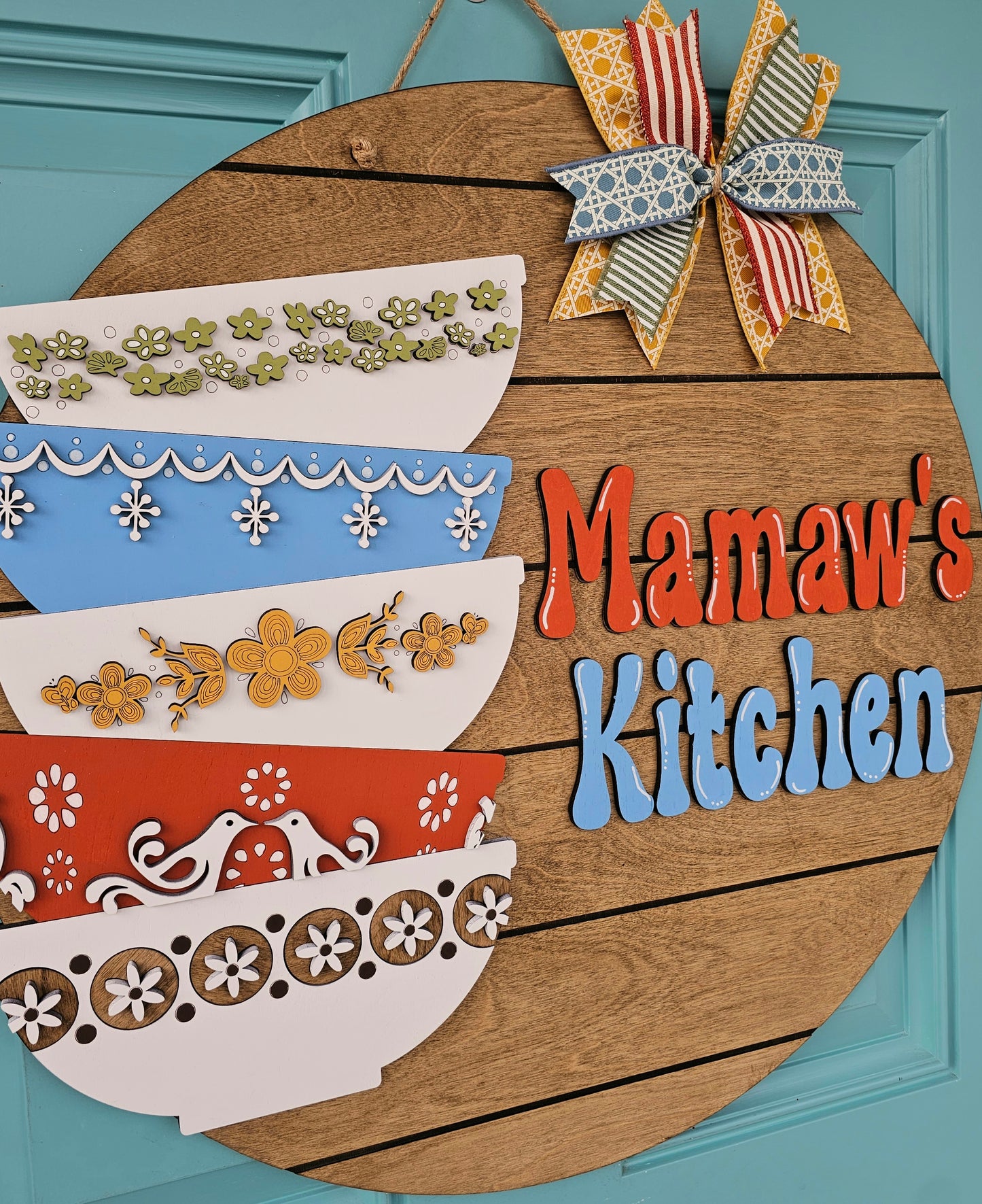 Personalized Vintage Pyrex Door Hanger