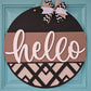 Modern Hello Door Hanger
