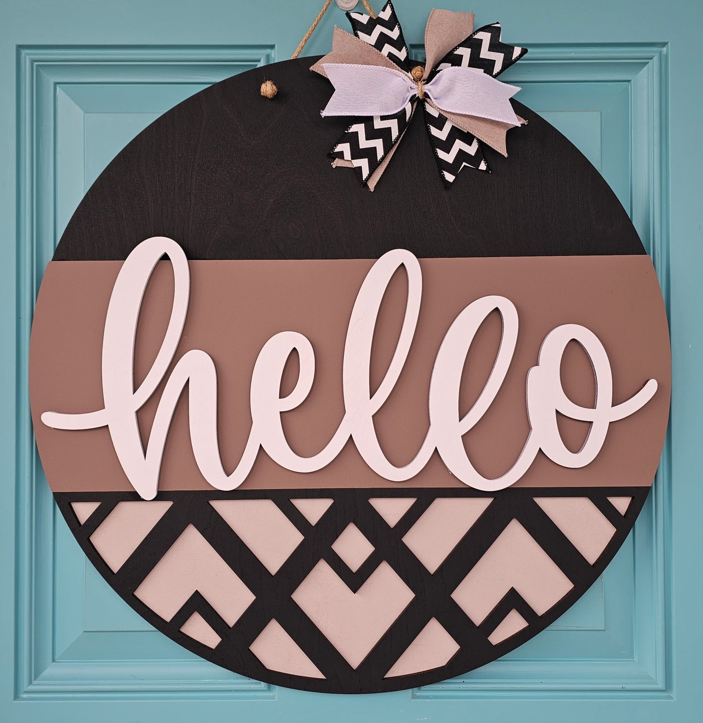 Modern Hello Door Hanger