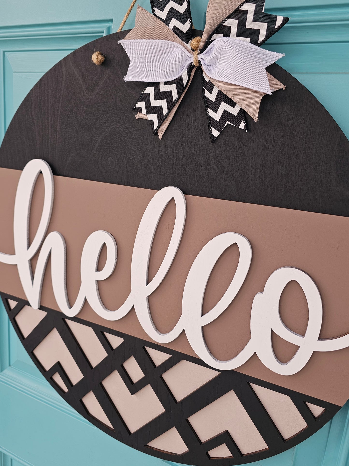 Modern Hello Door Hanger
