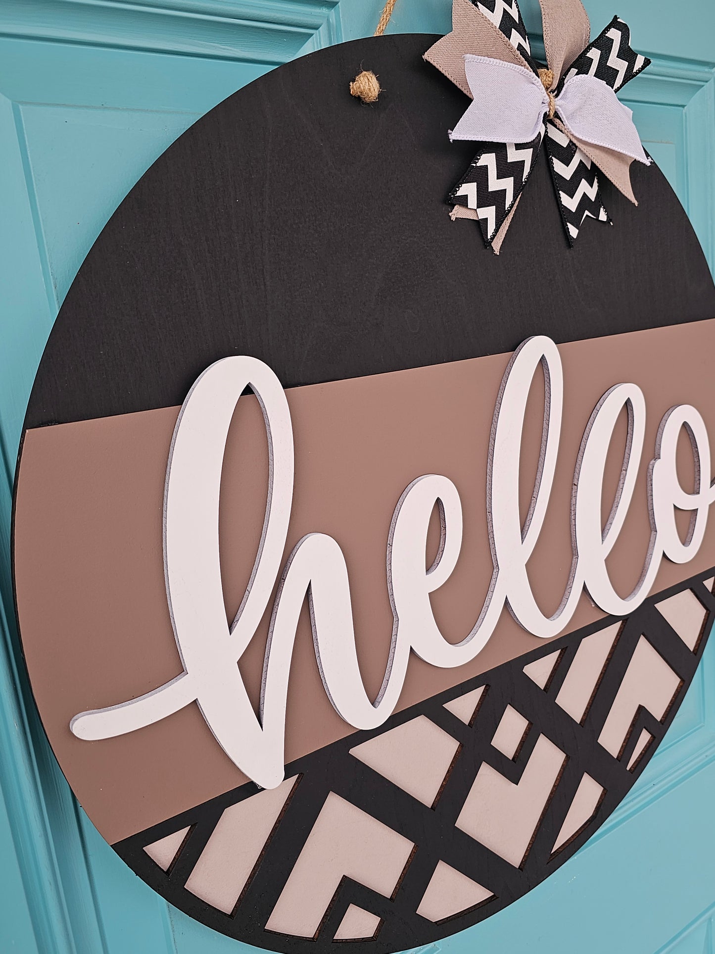 Modern Hello Door Hanger