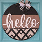 Modern Hello Door Hanger