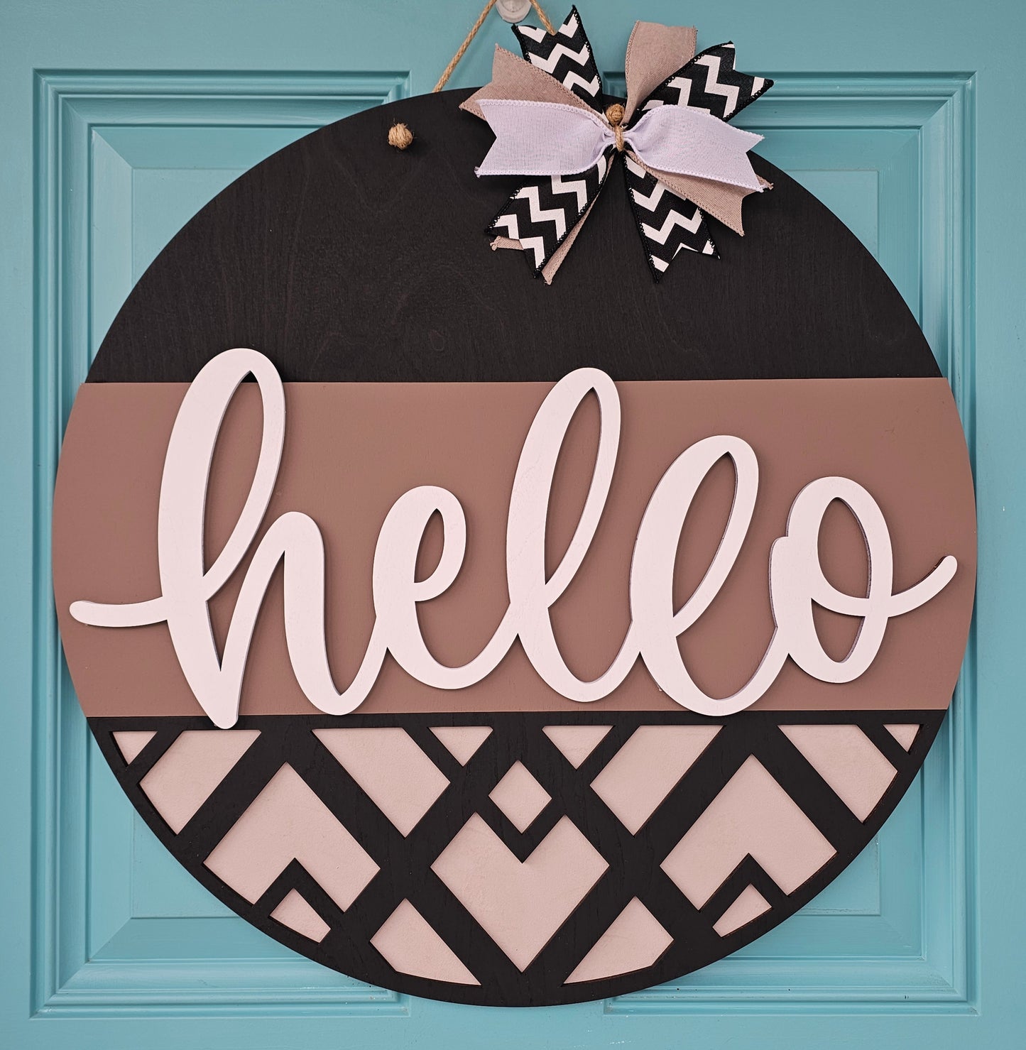 Modern Hello Door Hanger