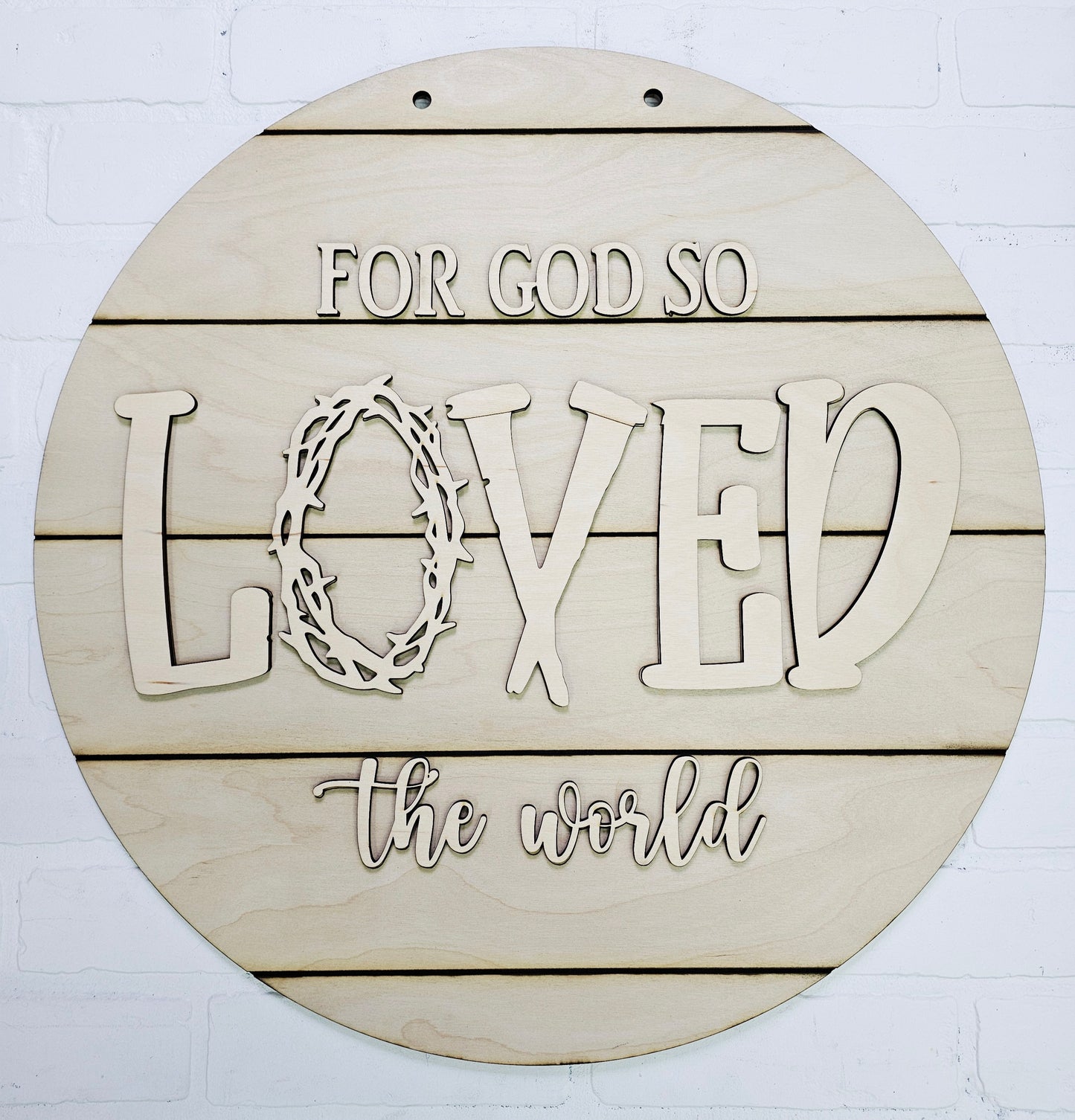For God So Loved the World Door Hanger