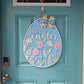 Egg Shaped Floral Door Hanger
