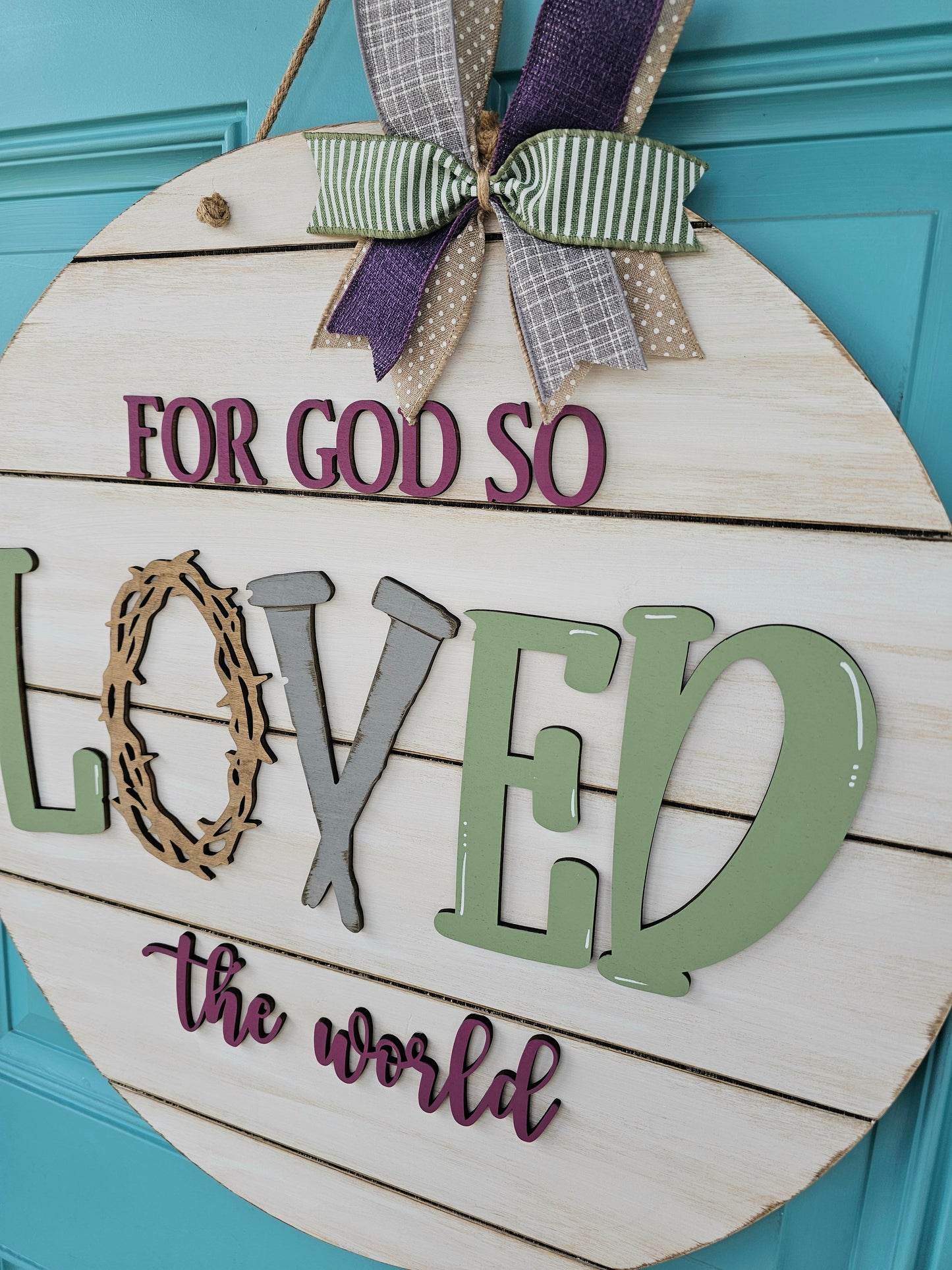 For God So Loved the World Door Hanger
